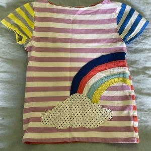Mini Boden Pink and Yellow Short Sleeve Tee